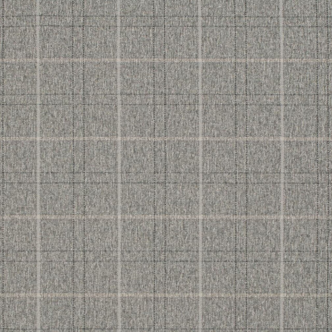 Grey Stain Resistant Performance Pet Friendly Plaid Woven Pattern Upholstery Fabric by The Yard - SKU: Catalina Flannel